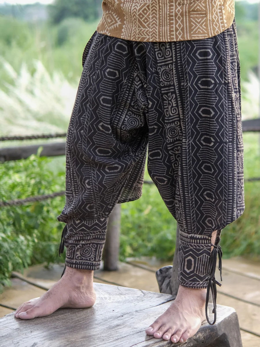 Tribal Print Cotton Harem Pants